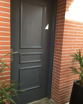 PORTE D'ENTREE ALUMINIUM NOIR BALMA