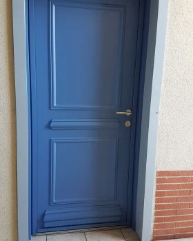 PORTE D'ENTREE EN ALUMINIUM BLEU BALMA