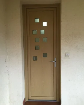 PORTE D'ENTREE EN PVC PLAXE BOIS LABEGE
