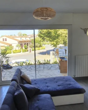 POSE BAIE COULISSANTE EN ALUMINUIM BLANC SAINT ORENS